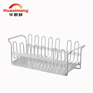 Huasimeng Stainless Steel <b>Sink</b> <b>Drainer</b> Rack With Sponge And Brush Storage <b>For</b> Kitchen Countertop Quick Dry Multipurpose - Product Image 2