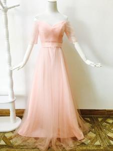 2022 v yaka kapalı omuz seksi plus size bayanlar akşam elbise dantel uzun balo elbise kadınlar düğün nedime elbisesi - Product Image 6