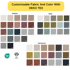 Canapé minimaliste en tissu bouclé pour salon, rembourré en mousse compressée par Roche Boboies, meubles de luxe - Product Image 2