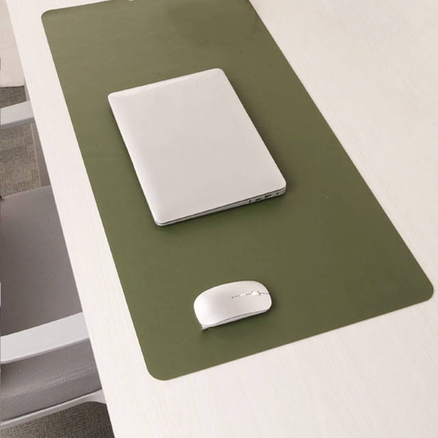 Factory Custom Size Print Non Slip PU Leather Desk Pad Gaming Protector Office Table Mat Mouse Pad With Promotion Logo