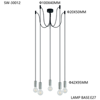 Lustre suspendu réglable en forme d'araignée pour plafond, idéal pour salon, salle à manger, loft