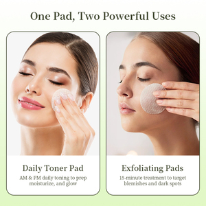Nhãn hiệu riêng chăm sóc da mụn trứng cá lỗ chân lông làm sáng khuôn mặt tẩy tế bào chết Collagen Niacinamide Centella Cotton Toner Pads cho khuôn mặt - Product Image 3