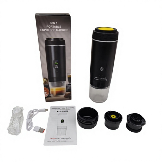 Direct Factory Portable Mini Espresso Machine Type-C Electric LED Display 3 in 1 Coffee Capsule Ground Automatic Coffee Hotel