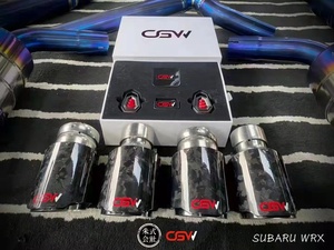 CGW-silenciador de tubo de escape de titanio para Subaru WRX <span class=keywords><strong>2</strong></span>,0 T 2014, con puntas de escape forjadas, precio de fábrica - Product Image 3