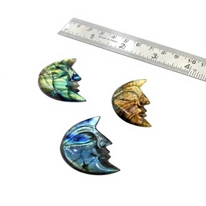 Escultura de Cristal de Ágata Hecha a Mano, Estatuas de Caras de Luna de Labradorita Natural, Artesanías de Piedra Semipreciosa Talladas a Mano y Pulimentadas por Artistas - Product Image 1