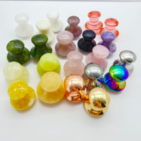 Foncé Xiuyan Jade Vert Champignon Vert Xiuyan Jade grattage Conseil Gua Sha Guasha Grattage Du Visage Outils De Massage