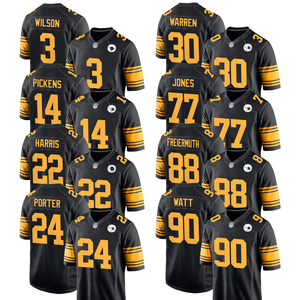 Maglia Alternativa Nera Pittsburgh 2026 Personalizzata, Maglie da Football Americano Ricamate, Uniformi Sportive Giovanili con Logo - Product Image 1