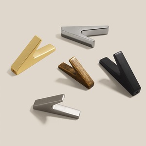 Ganchos de pared de aleación de zinc estilo nórdico, forma rectangular, duraderos, para colgar abrigos y gorras, para dormitorio, entrada, armario. - Product Image 4