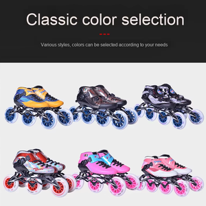 Seemore chuyên nghiệp Inline tốc độ Giày trượt khởi động sợi carbon đua tốc độ Inline Skate cho trẻ em người lớn 3*90 100 110 Mét bánh xe - Product Image 4