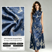 Vente en gros usine – Tissu jacquard en polyester de qualité supérieure, poids moyen, résistant aux plis, pour chemisiers et jupes longues pour femmes