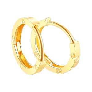 Lerca - Aretes de Aro Pequeños de <span class=keywords><strong>Oro</strong></span> Real de 18k al por Mayor, <span class=keywords><strong>Aros</strong></span> Finos de 6mm, 8mm y 10mm, Aretes de Aro Pequeños de <span class=keywords><strong>Oro</strong></span> Sólido de 18k - Product Image 1