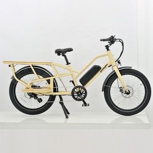 Vélo cargo puissant de 24 pouces, à longue portée, avec batterie au lithium 48V 14,5Ah, 500W, vélo électrique familial, siège pour bébé, vélo de livraison électrique - Product Image 1