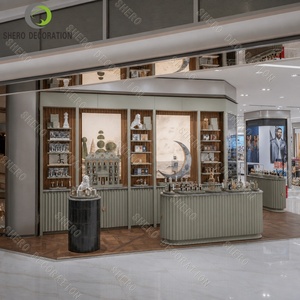 Bespoke Painted Wooden Beauty Shop Display Rack Custom Perfume Display Furniture Modern Cosmetic Store Interior Design - Product Image 1