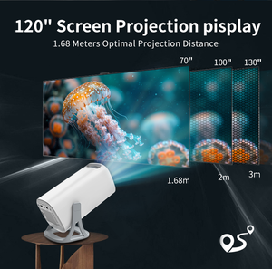 Hot selling LCD <b>Projector</b> 150Ansi Lumens 720P Android14 Powerful factory support available used home theater JUNUO - Product Image 6