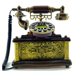 美式复古复古电话有线桌面来电显示免提电话基本功能电话