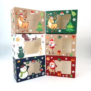 定制圣诞批发包装纸礼品窗口糖果盒圣诞纸盒蛋糕盒包装