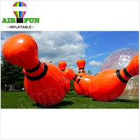 Airfun Kids Pitch Zorb Ball Football Human Pin Field Bottle Set Jeux Bowling gonflable à vendre