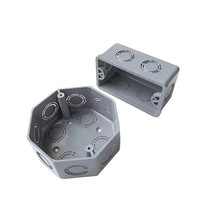 Boîte de jonction en plastique gris 4*2 pouces, boîte de jonction rectangulaire rigide en PVC, boîte de jonction pratique, boîte à interrupteurs électriques, boîtier pour instruments électroniques