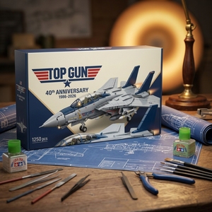 Set de Construcción de Bloques del Avión de Combate F14 Tomcat, Modelo de Ladrillos con Motor Iluminado, Ensamblaje DIY, Regalo - Product Image 2