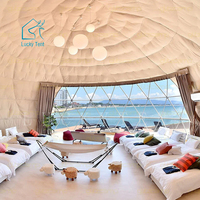 Tente igloo dôme extérieur de 6m Dôme de glamping en PVC Maison dôme en verre de luxe