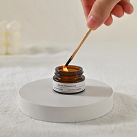 Vente en gros de bougies de voyage de haute qualité en verre ambré de taille mini bougies parfumées en cire de soja de type simple