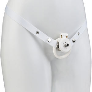 FRRK Cage de chasteté pour pénis urétral masculin Cage à bite <span class=keywords><strong>3D</strong></span> Mari Fidélité Couple <span class=keywords><strong>Jeux</strong></span> de sexe Jouets pour adultes Mini ceinture de chasteté plate en plastique - Product Image 5