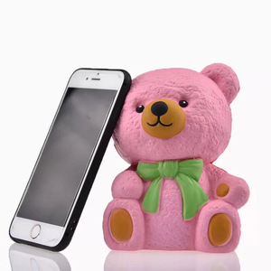 Slow-rebound Pink <b>Bear</b> With <b>Cute</b> Bow, New Squishy Toy - Product Image 5
