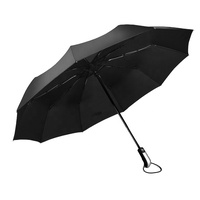 Parapluie classique à trois plis coupe-vent Fine Ocean, ouverture entièrement automatique, diamètre 105 cm, pour cadeaux promotionnels, logo personnalisé