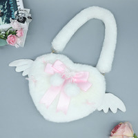 Dernier sac ange en forme de coeur diable sac à bandoulière mignon filles sac Lolita