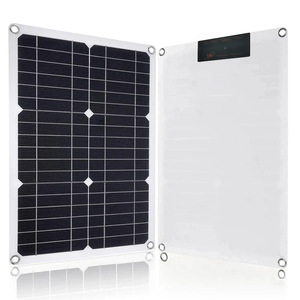 แผงโซลาร์เซลล์พับได้ 20W 18V โมโนคริสตัลไลน์ พกพาสะดวก ใช้สำหรับตั้งแคมป์กลางแจ้งและรถบ้าน - Product Image 1