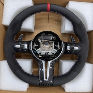 Volant sport Alcantara à fond plat pour <span class=keywords><strong>BMW</strong></span> F30 F10 F12 F15 F16 F20 F21 F22 F25 F26 F15 F32 F33 F34 F35 E70 E90 X3 <span class=keywords><strong>X5</strong></span> - Product Image 1