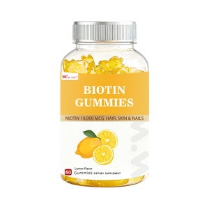 <strong>Prime</strong> 10000mcg Healthy Candy Hair Skin Nails Growth Beauty Wellness Gummy <strong>Lemonade</strong> Lemon <strong>Flavor</strong> Biotin Gummies with Vitamin C - Product Image 2