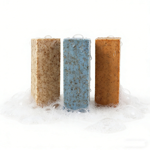 Натуральное глубокоочищающее отшелушивающее освежающее мыло-скраб с кофе для мужчин, ручной работы, для ванны и мытья рук - Product Image 2