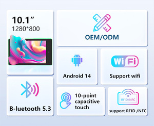 Tablette Android OEM 10,1 pouces avec écran tactile capacitif, 4G, 3G, GSM, processeur Rockchip Quad Core, PoE, NFC, RFID, Wi-Fi, Ethernet RJ45, lumière LED, ROHS - Product Image 2