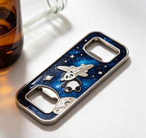 Imán de nevera con logotipo personalizado de panda, adhesivo metálico de esmalte duro para refrigerador, troquelado, regalo promocional - Product Image 4