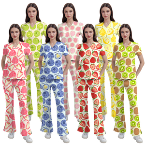 VIAOLI Blouses et ensembles d'uniformes médicaux imprimés, 100% coton sergé, haute qualité, doux, absorbant la transpiration, unisexe, commande en gros, uniformes d'infirmière, hôpital - Product Image 2