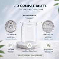 Bouteille en PET vide de qualité alimentaire 330 ml 500 ml avec couvercle à languette facile à ouvrir, pot à boisson en plastique transparent pour l'emballage des boissons