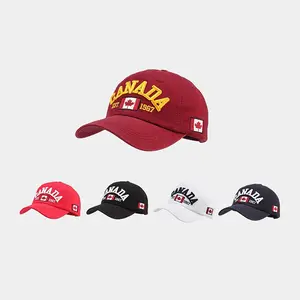 Новинка 2023, мужские кепки из промытого хлопка, бейсболки, кепки с флагом Канады для мужчин, Кепка-тракер для страны