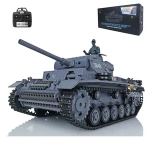 1/16恒龙7.0塑料德国装甲三L礼品遥控坦克玩具巨嘴鸟模型3848机枪声音TH17339-ali6