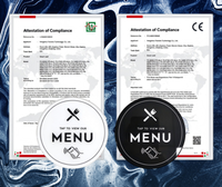 Carte NFC en acrylique pour avis Google, menu NFC, carte d'avis Google, autocollant de table NFC en acrylique pour restaurant