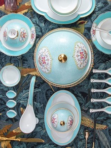 86 pièces de vaisselle en porcelaine de luxe, décorations traditionnelles chinoises pour le salon, nouveau produit - Product Image 3