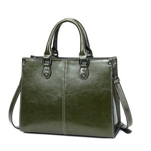 Bolso de Mano de Cuero Vacuno Genuino Andong de Gran Capacidad para Mujeres y Chicas, Bolso de Hombro de Moda, Bolso Casual para el Trabajo, con Asa Superior, Modelo 881 - Product Image 2