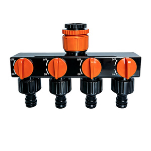 Guoma Ruixiang – Répartiteur d'eau 1 à 4 avec vanne, connecteur d'irrigation de jardin, adaptateur de robinet en plastique à raccord cannelé - Product Image 4