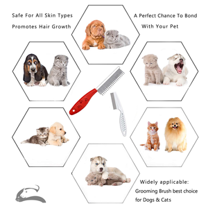 Customizable Double Sided <b>Pet</b> Comb <b>Brush</b> for Dogs and Cats Charging Grooming Tools for Cleaning - Product Image 6