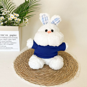 Peluche Lapin Doux et Adorable, Poupée en Peluche Lapin à Carreaux, Souvenir, Vente en Gros, Logo Personnalisé Disponible - Product Image 2