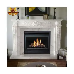 Modern Interior Lareira de Pedra Mantel Lareiras de Mármore Branco Lareira Em Mármore Surround Estilo Jane Europeia Para Venda