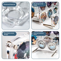 Support d'affichage de badges d'anime en acrylique transparent portable détachable à neuf grilles