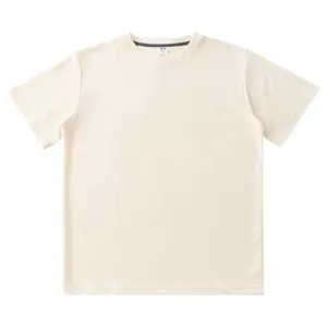 Camisa versátil solta 260g, peso pesado, cor sólida, camiseta unissex, malha, manga curta