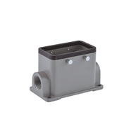 Connecteur industriel rectangulaire mâle/femelle robuste IP65 H10B-SM-1L H10B-SMH-2L H10B-SM-4B 16A 500V en cuivre plaqué argent