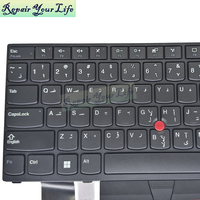 Clavier d'ordinateur portable AR Trackpoint arabe pour Lenovo ThinkPad L14 Gen1 L14 Gen 1 L14 Gen2 L14 Gen 2 L14 2020 SN20W67513-E1 Nouveau Noir